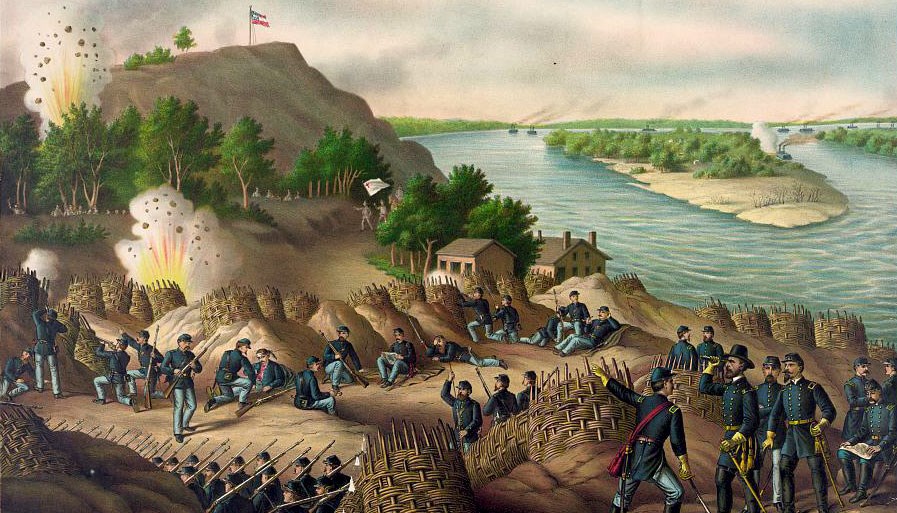 lt= Siege of Vicksburg--13, 15, & 17 Corps, Commanded by Gen. U.S. Grant, assisted by the Navy under Admiral Porter--Surrender, July 4, 1863