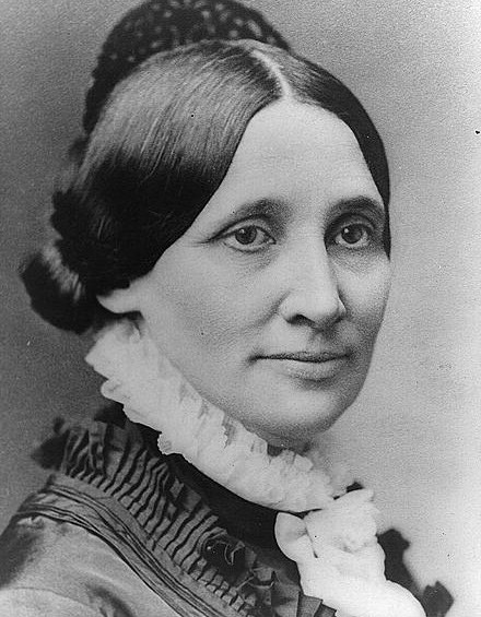 First Lady Lucy Hayes First Lady Hayes is wearing a dark colored dress with her hair pulled up in a bun