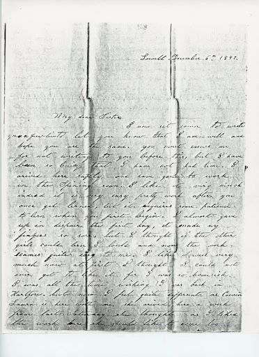 Letter Mary Cowles to her sister 1847 Letter Mary Cowles to her sister 1847