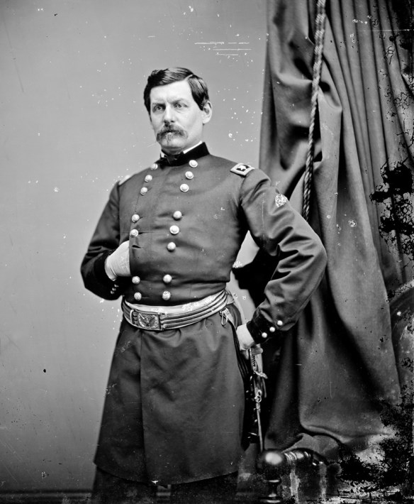 General George McClellan a man with dark har and a dark mustache wearing a Union army uniform