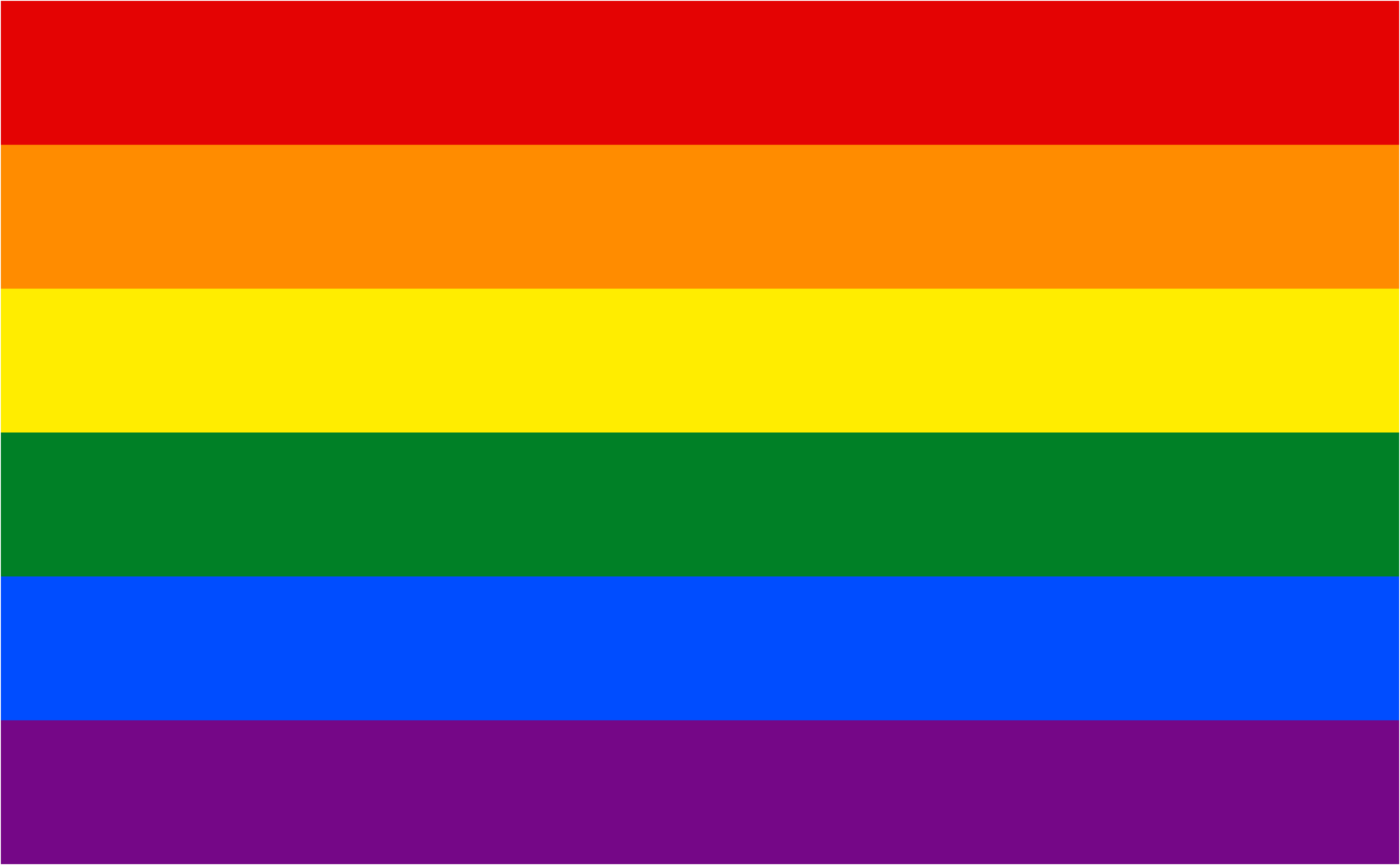 red, orange, yellow, green, blue, and violet flag