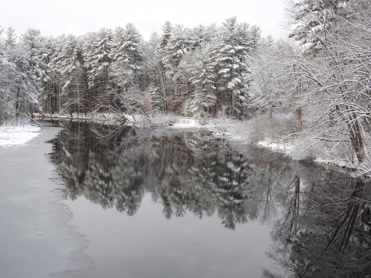 The Nashua River in the winter. Photo courtesy of Nashua River Watershed Association Facebook page.
