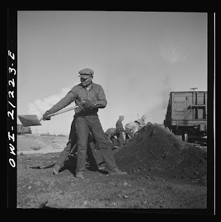 A Navajo man works on the railroad