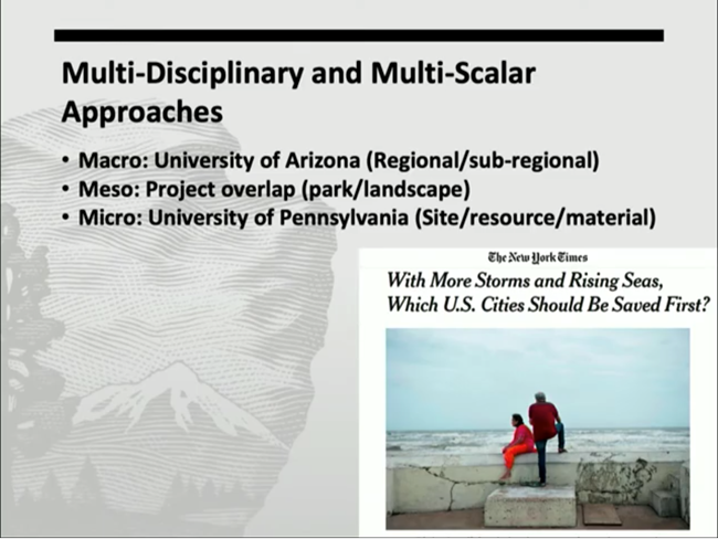 Multi-Disciplinary and Multi-Scalar Approaches Macro - University of Arizona, Meso - Project overlap, Article-Which cities should be saved first?