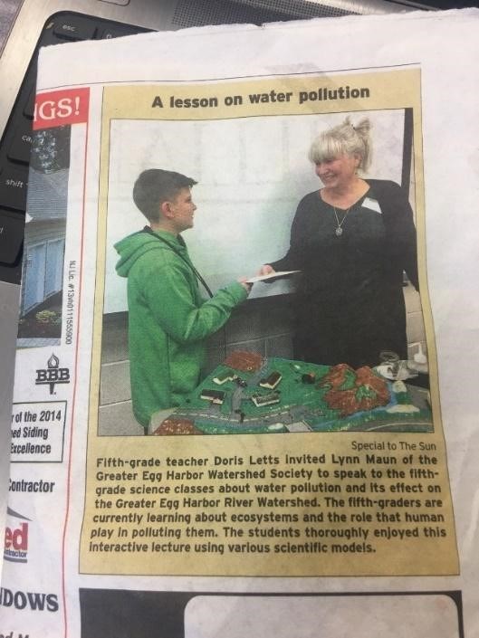 Newspaper clip of ifth-grade teacher, Doris Letts. Photo provided by Lynn Maun.