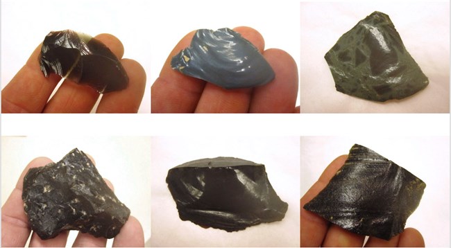 Obsidian microblades.