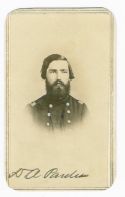 pardee portrait of a man in a Union Civil War uniform labeled D A Pardee