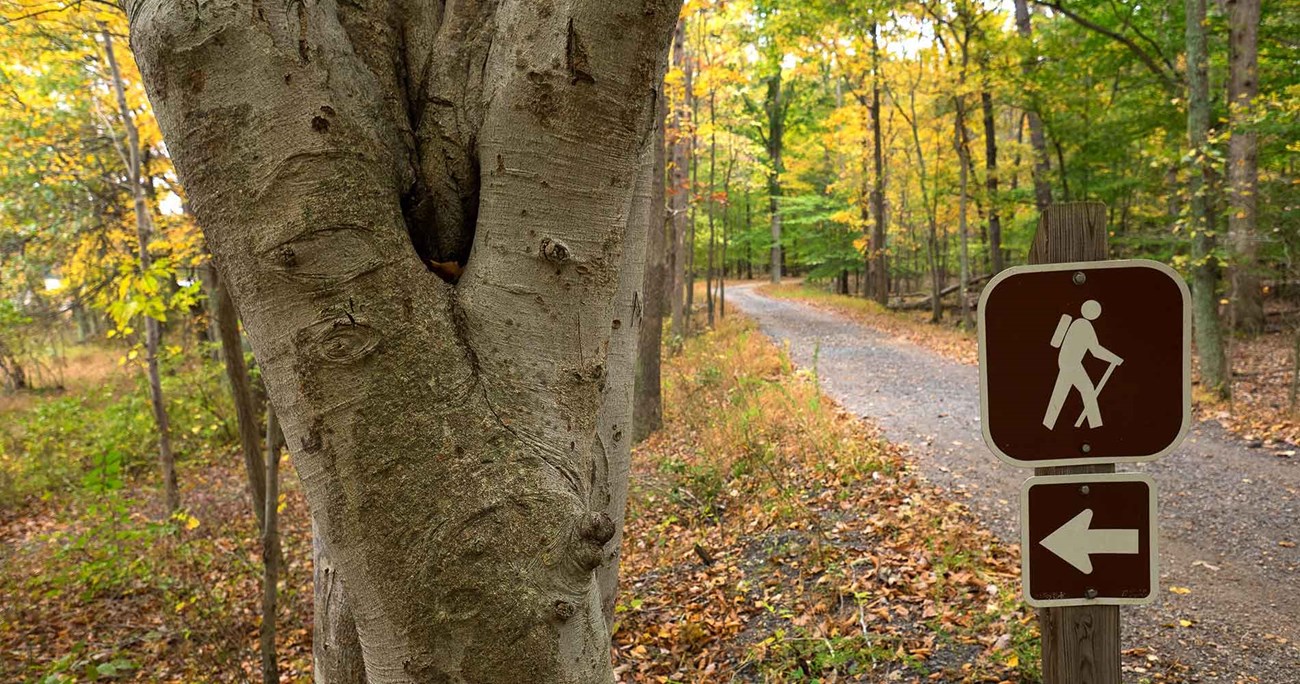 paxriverrefuge2 A hiking trail with a sign