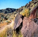 Spanish crosses at Petroglyph National Monument