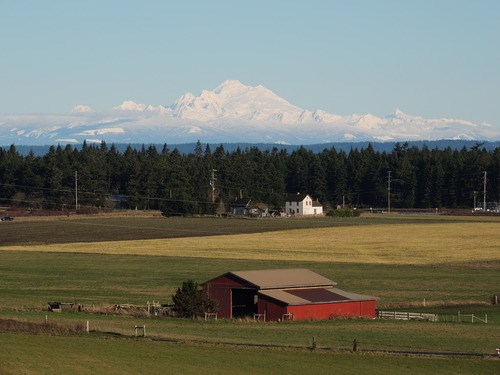 Mt. Baker over Sherman Family Barn