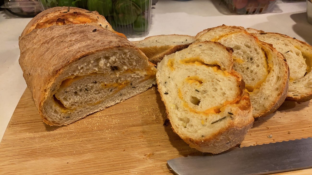 potatobread a loaf of bread on a table