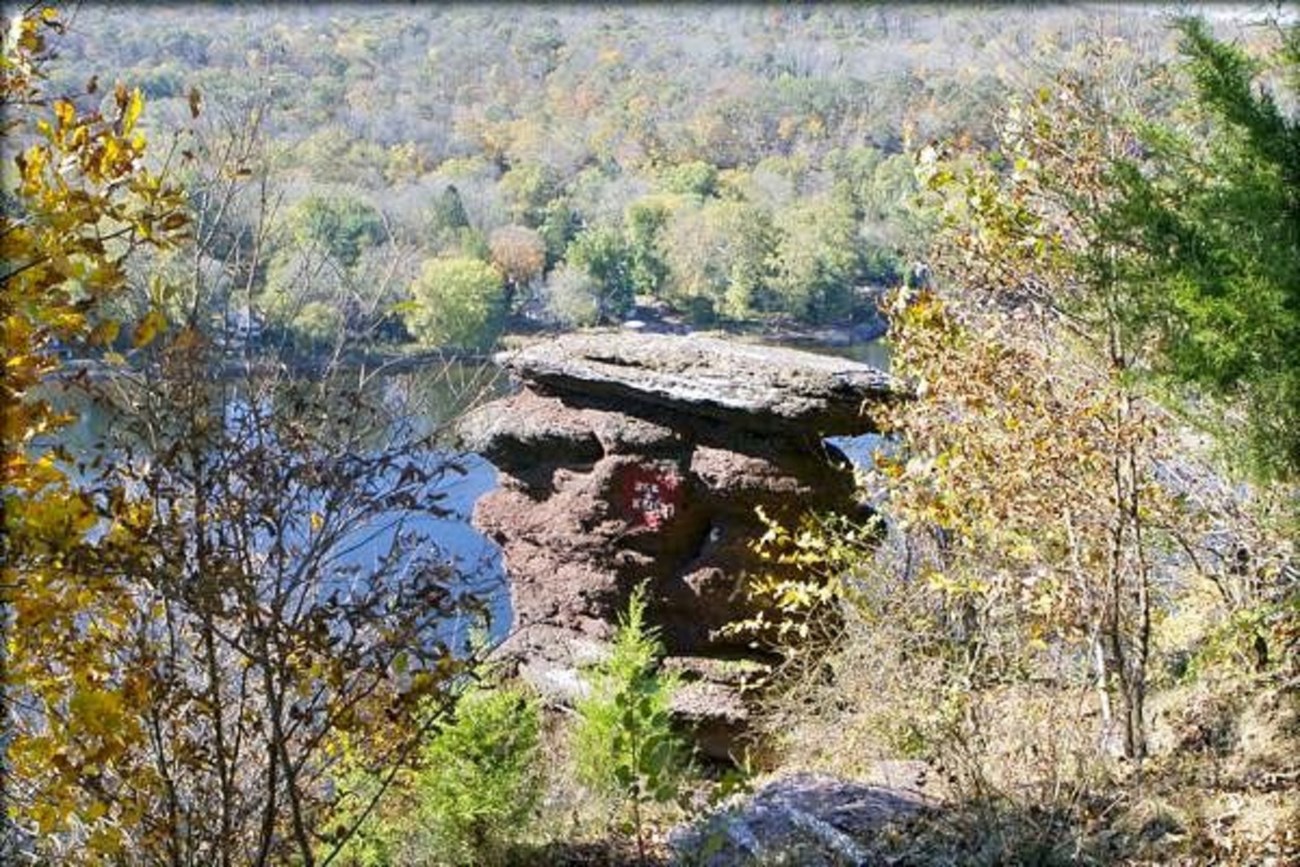 Devil’s Tea Table overlooks the Lower Delaware. Photo from the Lower Delaware Wild and Scenic River website.