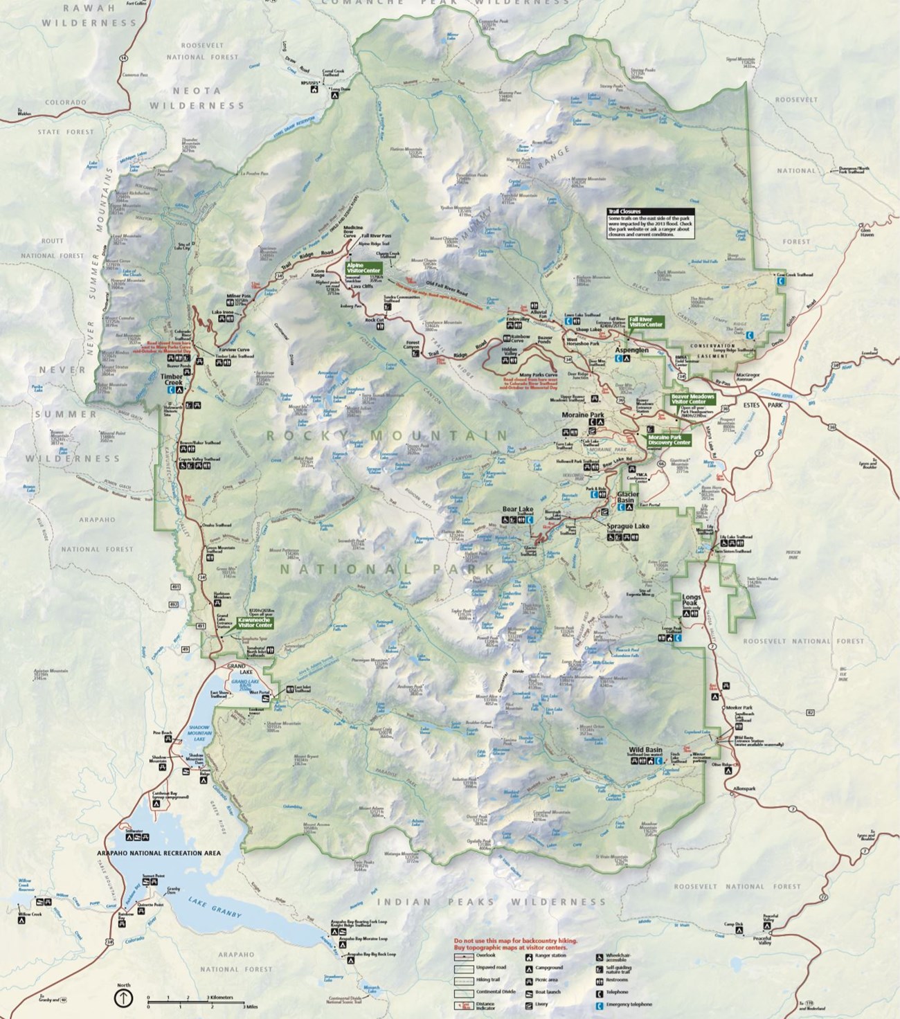 map of park unit and major roads