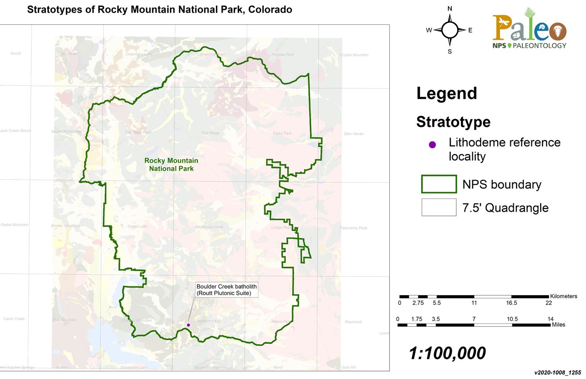 map of park geology and location of stratotypes