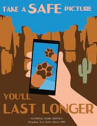 Safety in the National Park Service illustrated image highlighting safety when visiting National Parks