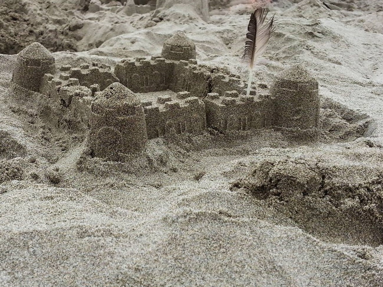 Sand Castle Fort on beach