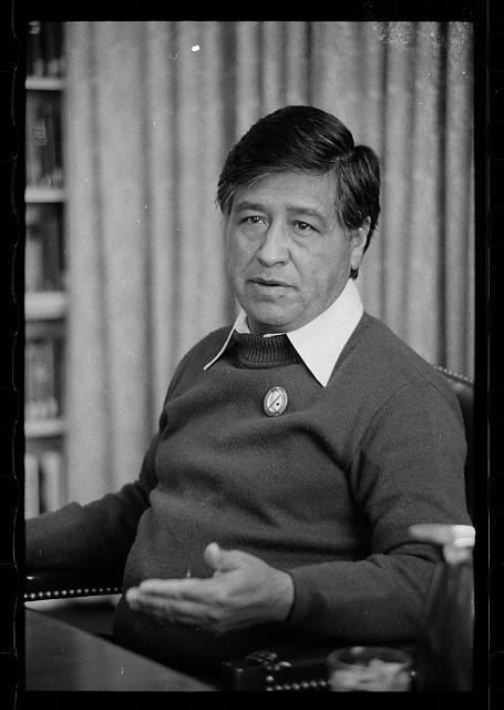 Interview with Cesar Chavez. 4/20/1979. [Chavez gesturing]