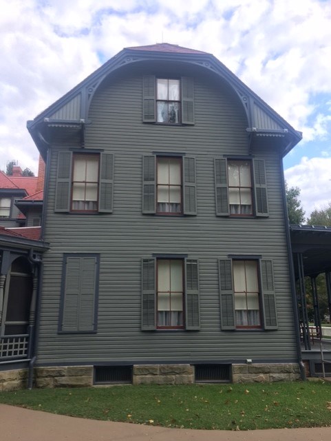 shutters Outside of Garfield house showing windows and shutters