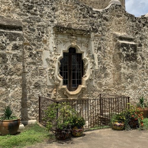 window carved in stone