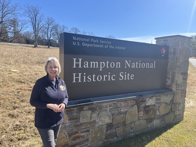 Phyllis A picture of Phyllis near the Hampton sign