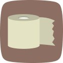 Toilet paper roll A simple icon showing a roll of toilet paper