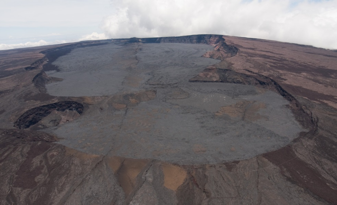 aerial photo of volcanic craters