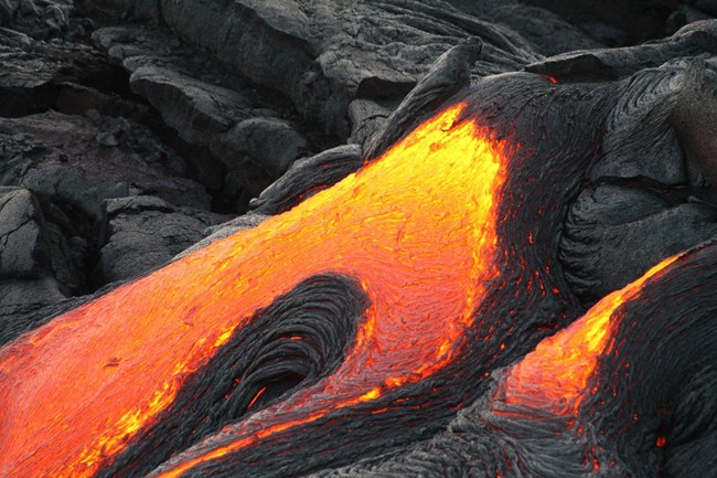 Lava flow. Public domain.