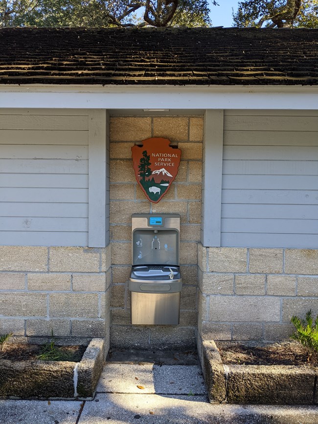 Water refill station at Fort Matanzas