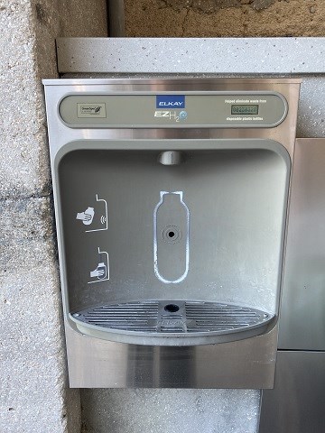 Water refill station inside Castillo.