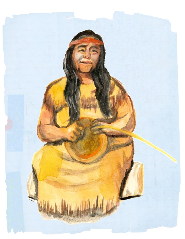 Indigenous Woman Painting