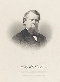 man with a beard and the picture says W.H. Robertson