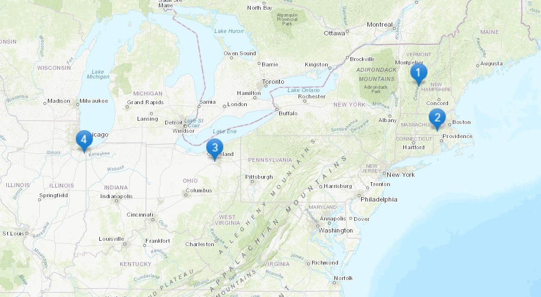 Places of Women and Vegetarianism Map Map of places of women and vegetarianism