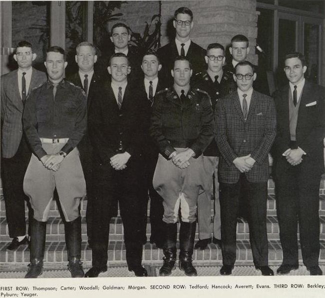 Texas A&M 1964 yearbook photo of the Shreveport Student Club, note Jack is in the center of the back row.