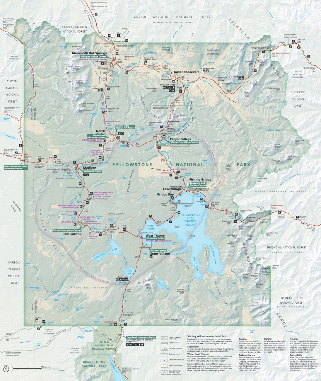 map of park unit and major roads