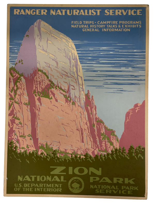 Color poster of Great White Throne, Zion