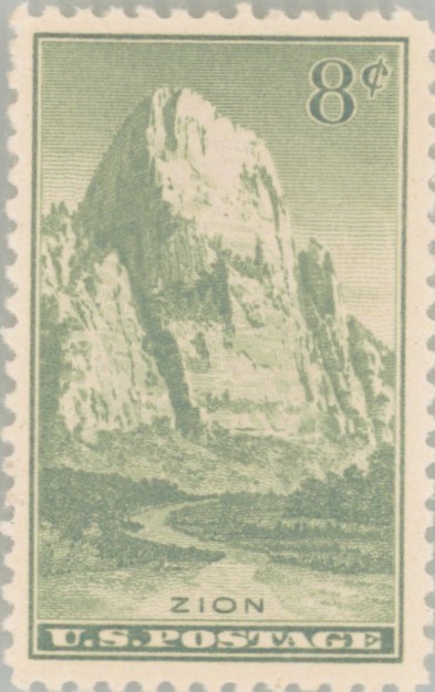 Light green eight-cent Zion stamp