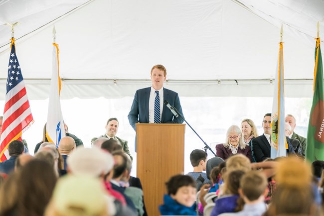 US Congressman Joseph P. Kennedy III speaks US Congressman Joseph P. Kennedy III speaks