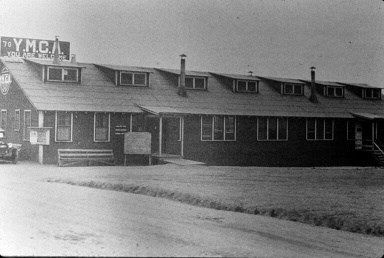 Camp Sherman YMCA A large building with a YMCA sign on top