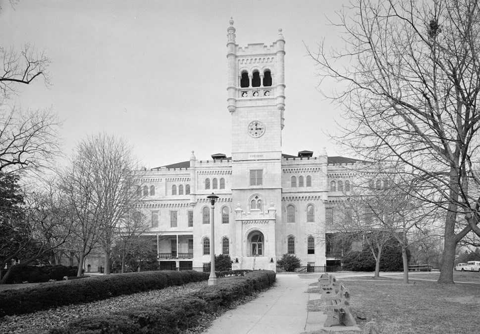 Scott Building Black and white image of U.S. Soldiers Home, Scott Building