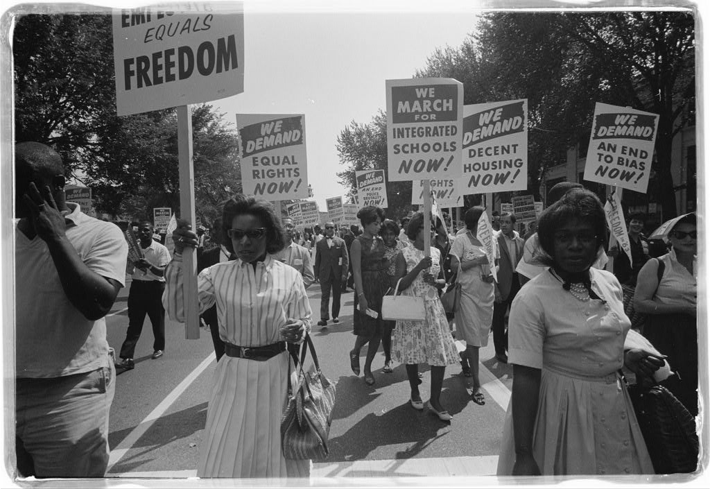 Civil rights march on Washington, D.C. (1963), Library of Congress. Civil rights march on Washington, D.C. (1963), Library of Congress.
