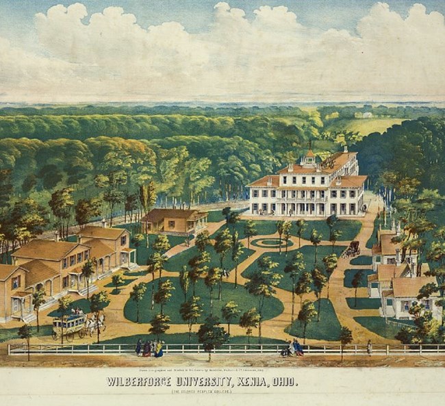 Historic postcard of a university. Library of Congress. https://www.loc.gov/item/95507830/