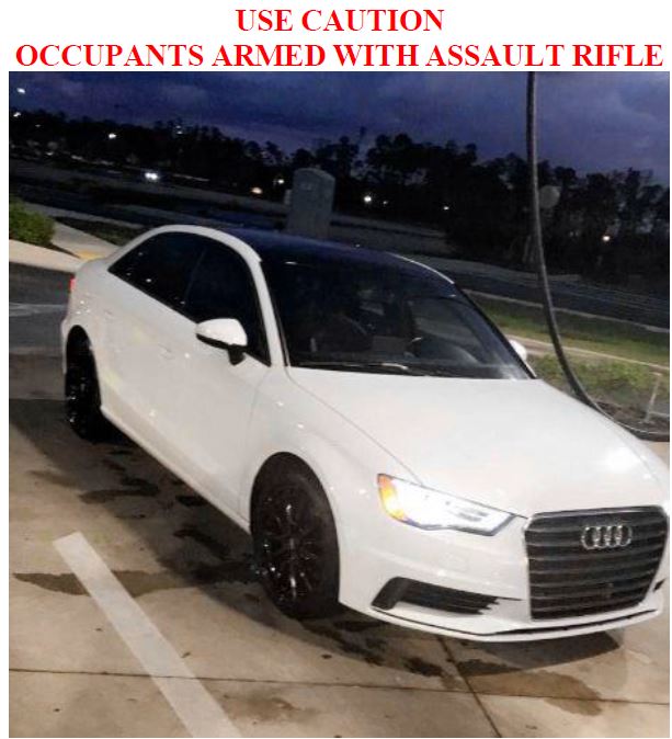 On Tuesday October 23, 2018, at approximately 09:30 AM, a white Audi, similar to the vehicle pictured below, was involved in a homicide on the Suitland parkway, in Suitland, Maryland. Anyone with information about this incident is asked to contact the US