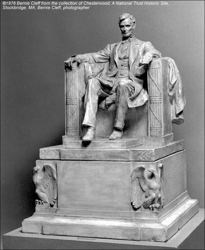 Working model of Abraham Lincoln statue. (Courtesy of the National Trust for Historic Preservation)