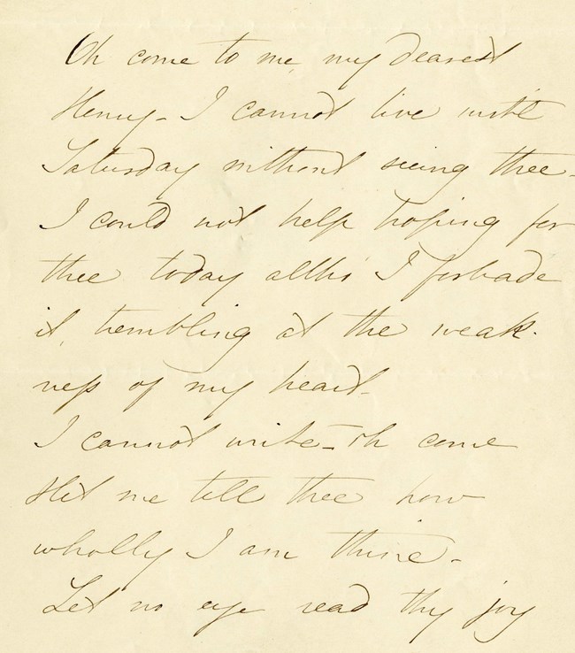Fanny's acceptance letter, May 10th, 1843 handwritten note in cursive