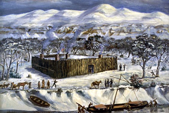 fort in the snow