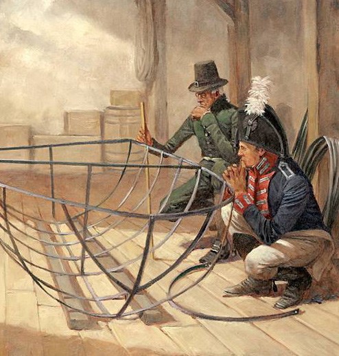 1092 illustration of collapsible iron boat