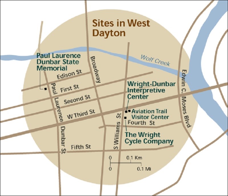 Map of west Dayton.