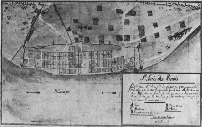 historic map of St Louis