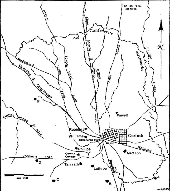 Map of railroad tracks.