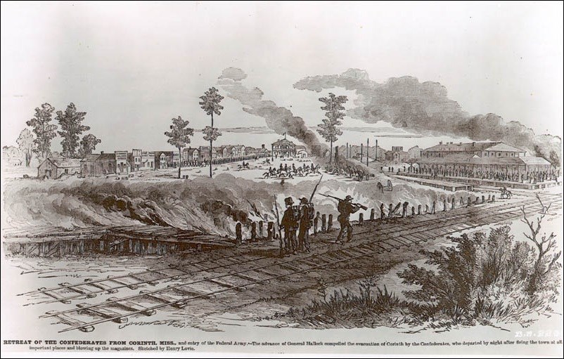 Men marching through a field. Men marching through a field.